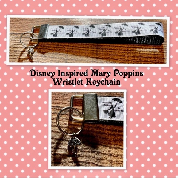 Disney Inspired Wristlet Keychain, Disney, Mary Poppins Keychain - Picture 1 of 1